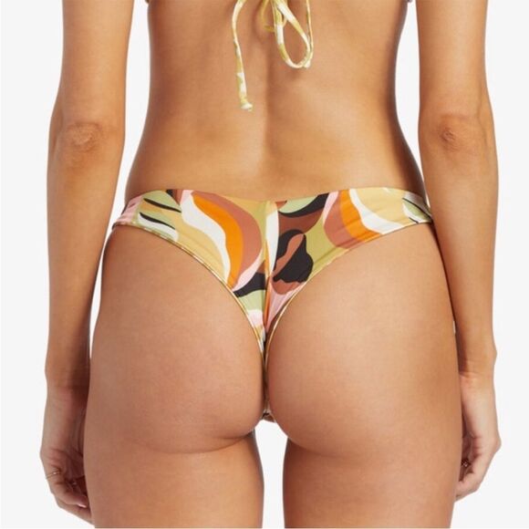 Billabong Return to Paradise Reversible Tanga Bikini Swim Bottoms Small S New - Picture 1 of 9